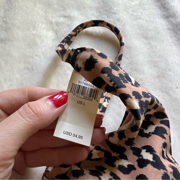 Aerie Leopard Wrap Full Coverage One Piece Swimsuit - Picture 4 of 6